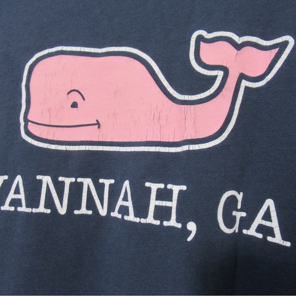 Vineyard Vines Men’s I Love Savannah Georgia Long Sleeve Pocket Tee Size XS Blue - Picture 5 of 12